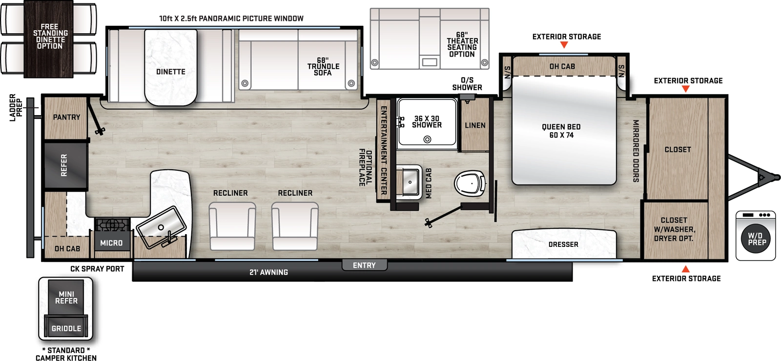 Aurora 31KDS Floorplan